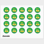 Monster Cute Funny 1st Birthday Party Thema Ronde Sticker (Vel)