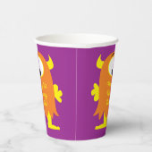 Monster Cute Funny 1st Birthday Party Theme Banner Papieren Bekers (Rechts)