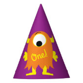 Monster Cute Kids Birthday Party Thema Feesthoedjes (Voorkant)