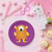 Monster Cute Kids Birthday Party Thema Papieren Bordje (Feest)