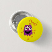 Monster Cute Kids Birthday Party Thema Ronde Button 3,2 Cm (Voorkant /achterkant)