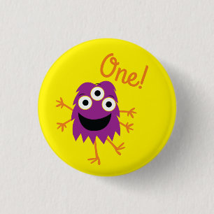 Monster Cute Kids Birthday Party Thema Ronde Button 3,2 Cm
