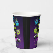 Monster Dance Party | Halloween-verjaardag Papieren Bekers (Rechts)