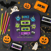 Monster Dance Party Verjaardag Neon Boogie Monster Papieren Bordje