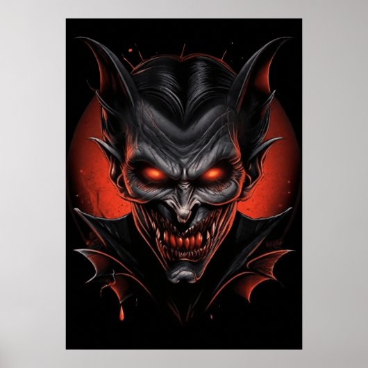 Monster Devil Scary Poster Muurdecoratie (Voorkant)