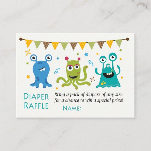 Monster Diaper Raffle Tickets (Voorkant)