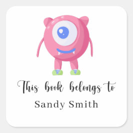 Monster - Dit boek is van Vierkante Sticker