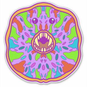 Monster Donut Sticker