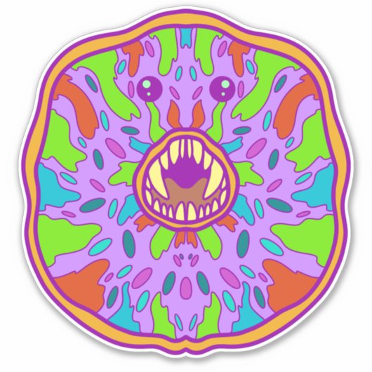 Monster Donut Sticker (Voorkant)