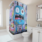 Monster Douchegordijn (In situ)