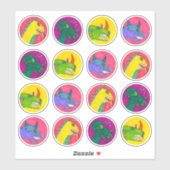 "Monster Dragon Faces" Sticker Sheet (Vel)