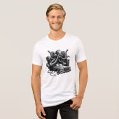 Monster Drive Horror Auto Tri-Blend Shirt (Voorkant volledig)