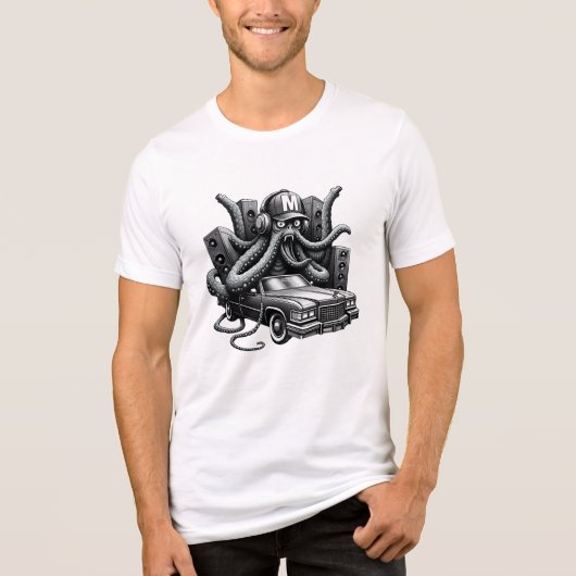 Monster Drive Horror Car Tri-Blend Shirt (Voorkant)