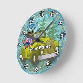 Monster Driving Car Ronde Klok (Hoek)