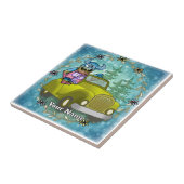 Monster Driving Car Tegeltje (Zijkant)