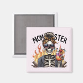 Monster: een vurige skeletmoeder die aan Sangria n Magneet (Voorkant / Achterkant)