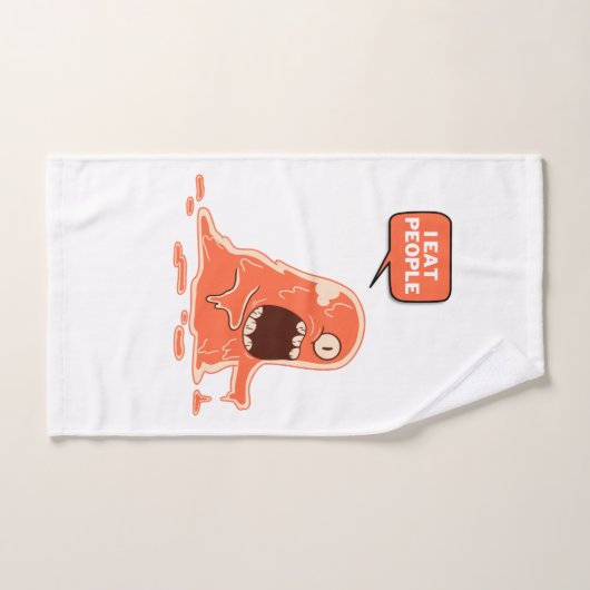 Monster eet mensen bad handdoek (Handdoek)