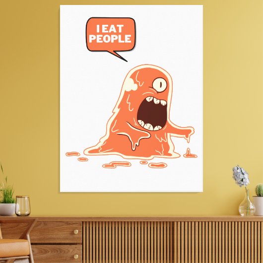 Monster eet mensen canvas afdruk (Insitu (Woonkamer))