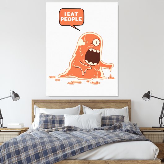 Monster eet mensen canvas afdruk (Insitu (Slaapkamer))