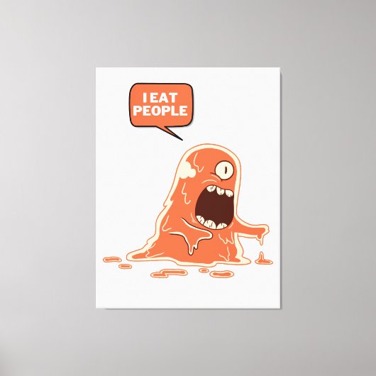 Monster eet mensen canvas afdruk (Voorkant)