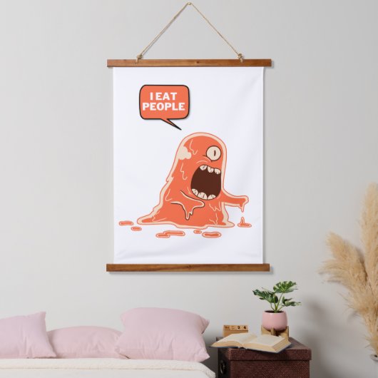 Monster eet mensen hangend wandkleed (Slaapkamer)