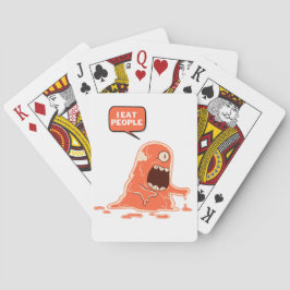 Monster eet mensen pokerkaarten