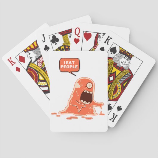 Monster eet mensen pokerkaarten (Achterkant)
