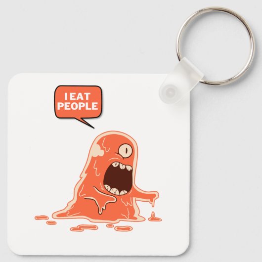 Monster eet mensen sleutelhanger (Achterkant)
