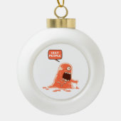 monster eet mensen, sneeuwvlok ingelijst Ornament (Voorkant)