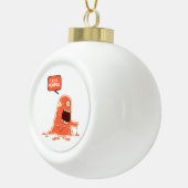 monster eet mensen, sneeuwvlok ingelijst Ornament (Rechts)