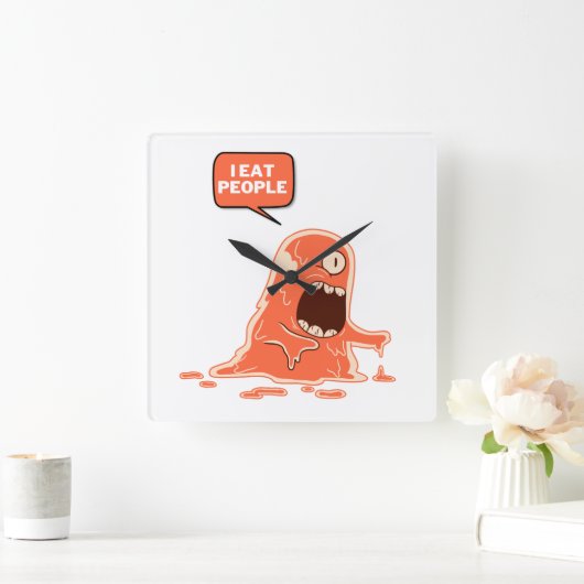 Monster eet mensen vierkante klok (Huis)