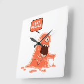 Monster eet mensen vierkante klok (Hoek)