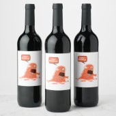 Monster eet mensen wijn etiket (Flessen)