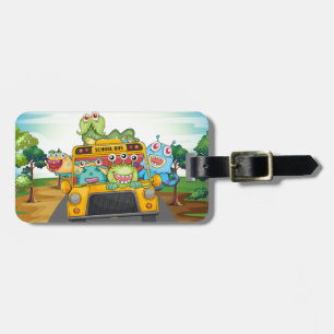 Monster en bus bagagelabel