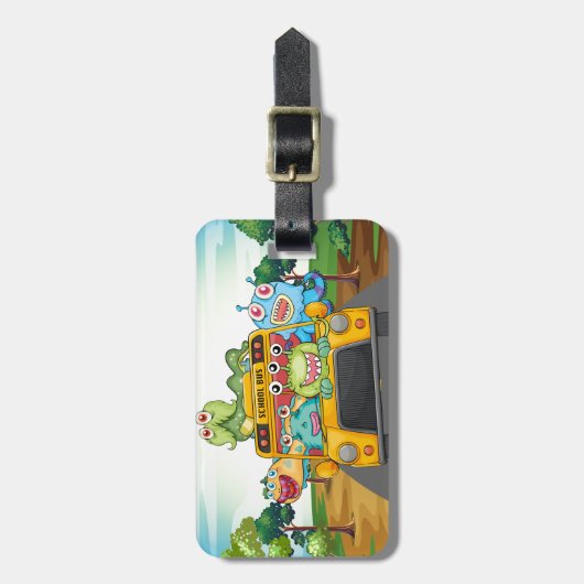 Monster en bus bagagelabel (Voorkant verticaal)