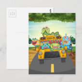 Monster en bus briefkaart (Voorkant / Achterkant)