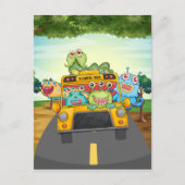 Monster en bus briefkaart (Voorkant)