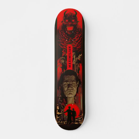  Monster Epic - Retro Japanse Cinema Art Persoonlijk Skateboard (Voorkant)