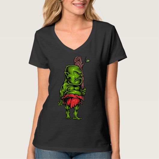 Monster Evil Ogre Halloween T-shirt (Voorkant)