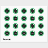 Monster Eye Aangepaste naam schoolspullen Ronde Sticker (Vel)