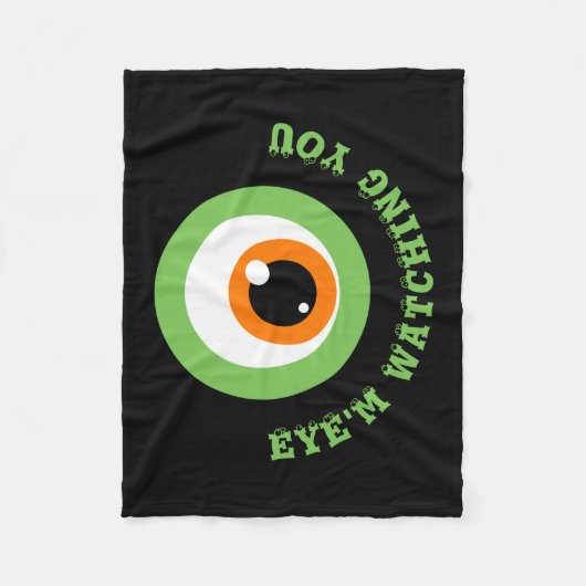 Monster Eye Pun Fleece Deken (Voorkant)