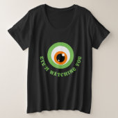 Monster Eye Pun Plus Maat T-shirt (Design voorkant)