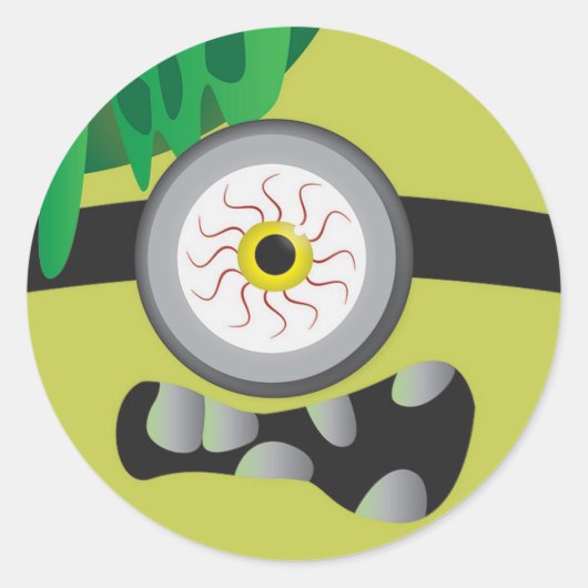 Monster Eye Ronde Sticker (Voorkant)