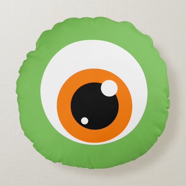 Monster Eye Round Pillow Rond Kussen (Voorkant)