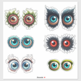 Monster Eye Set op maat gesneden vinyl Sticker