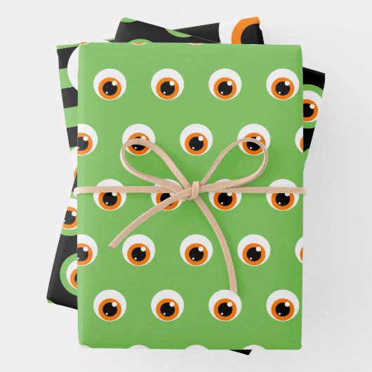 Monster Eye Wrapping Paper Sheet Set (In situ)