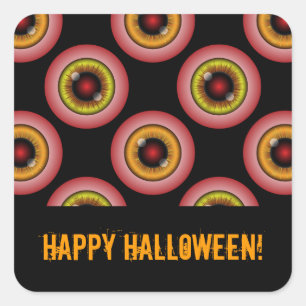 Monster Eyeball Pattern Vierkante Sticker