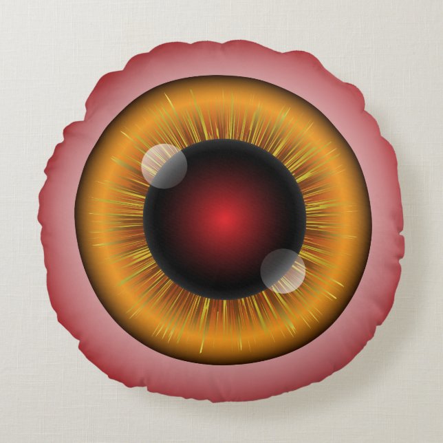 Monster Eyeballen Rond Kussen (Voorkant)