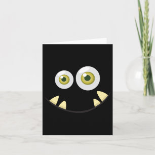 Monster Face Halloween Costume Idea Scary Cute Kaart