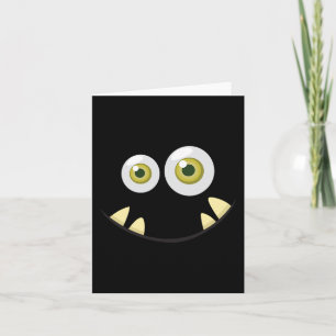 Monster Face Halloween Costume Idea Scary Cute Kaart